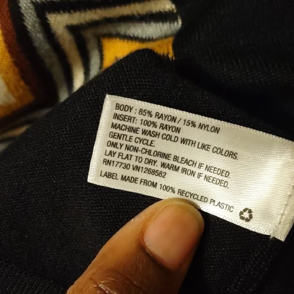 Missoni Black and Gold Chevron Sleeveless A-line Dress - Picture 7 of 7